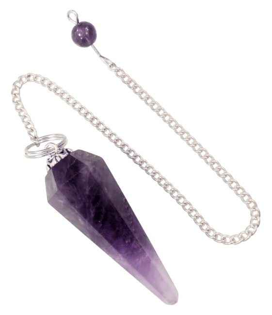 Amethyst Pendel – Intuition & Schutz – 6-Kant konisch (A-Qualität) – ca. 35×20 mm
