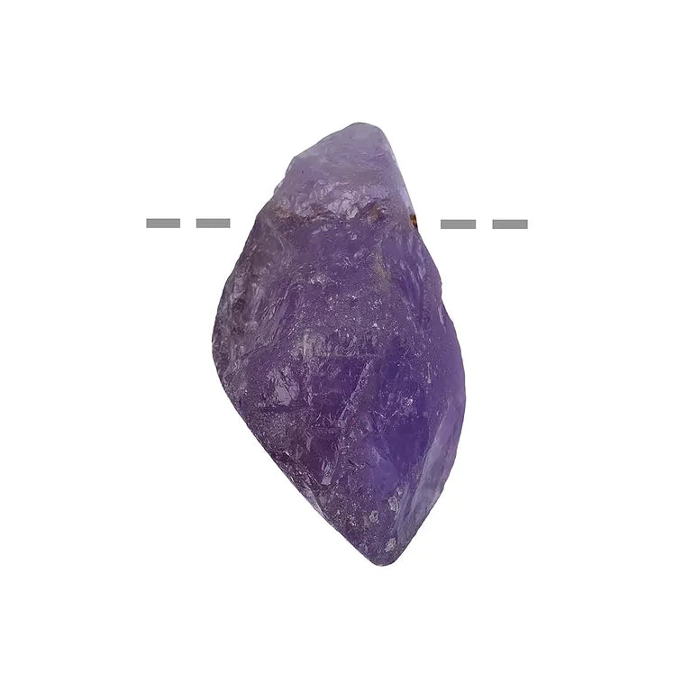 Amethyst Rohstein gebohrt – ca. 2,5–4,0 cm, Bohrung 3 mm