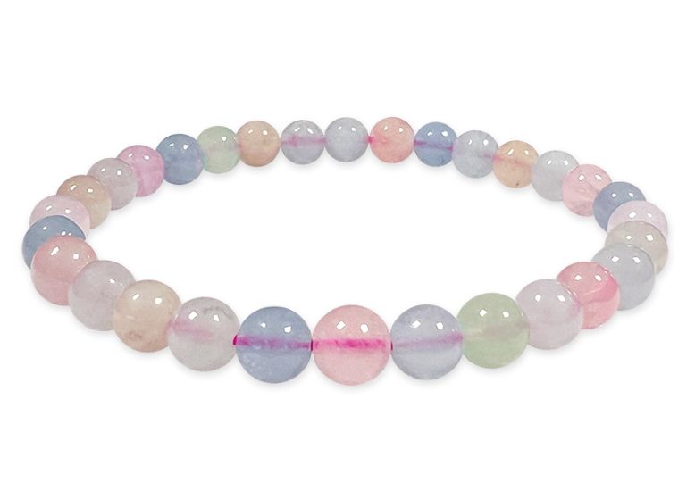 Berylle, Aquamarin & Morganit - A Qualität - Perlenarmband 6-7 mm
