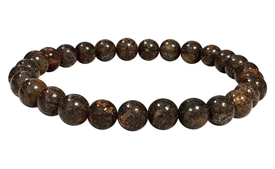Bronzit - AB Qualität - Perlenarmband 6 mm