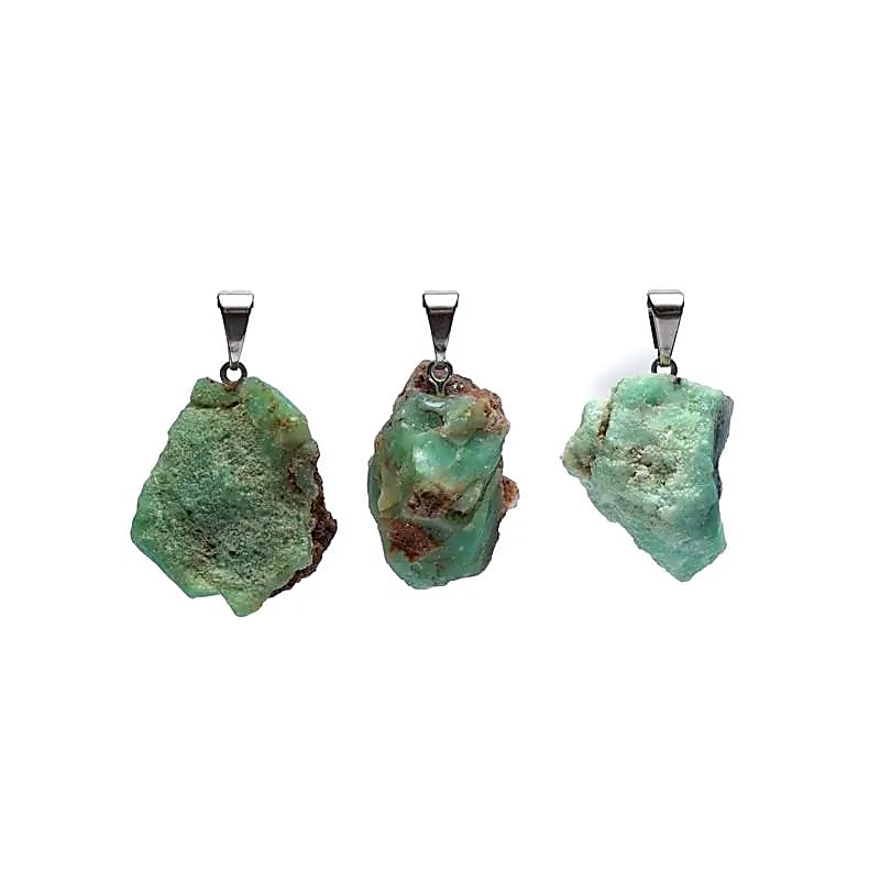 Chrysopras - Roh - Edelsteinanhänger ca. 2,5 cm