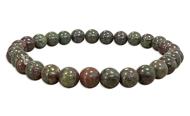 Drachenblut Jaspis - A Qualität - Perlenarmband 6-7 mm
