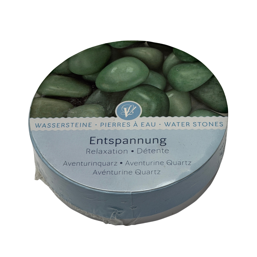 Entspannung – Lapis-Vitalis Wassersteine - Aventurin (grün) 100 g in Pappschachtel