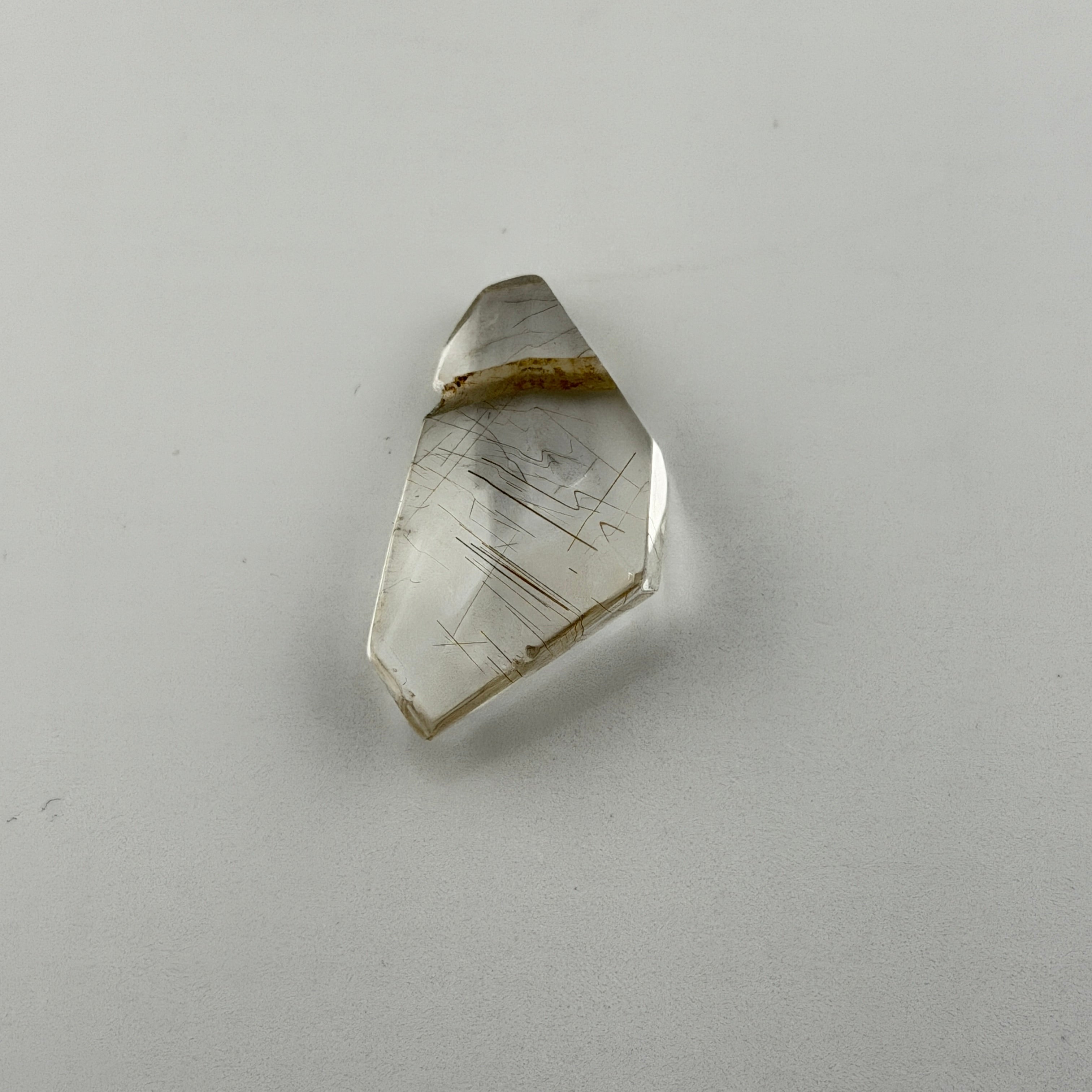 Rutilquarz facettiert – gebohrt - extra Qualität (ca. 3–4 cm), Bohrung 2,5 mm