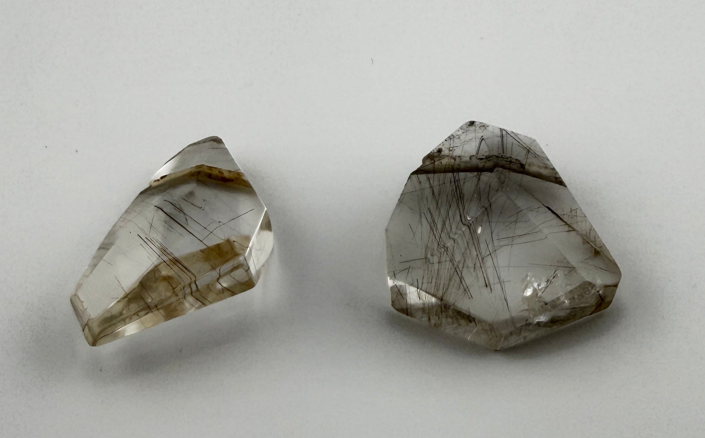 Rutilquarz facettiert – gebohrt - extra Qualität (ca. 3–4 cm), Bohrung 2,5 mm