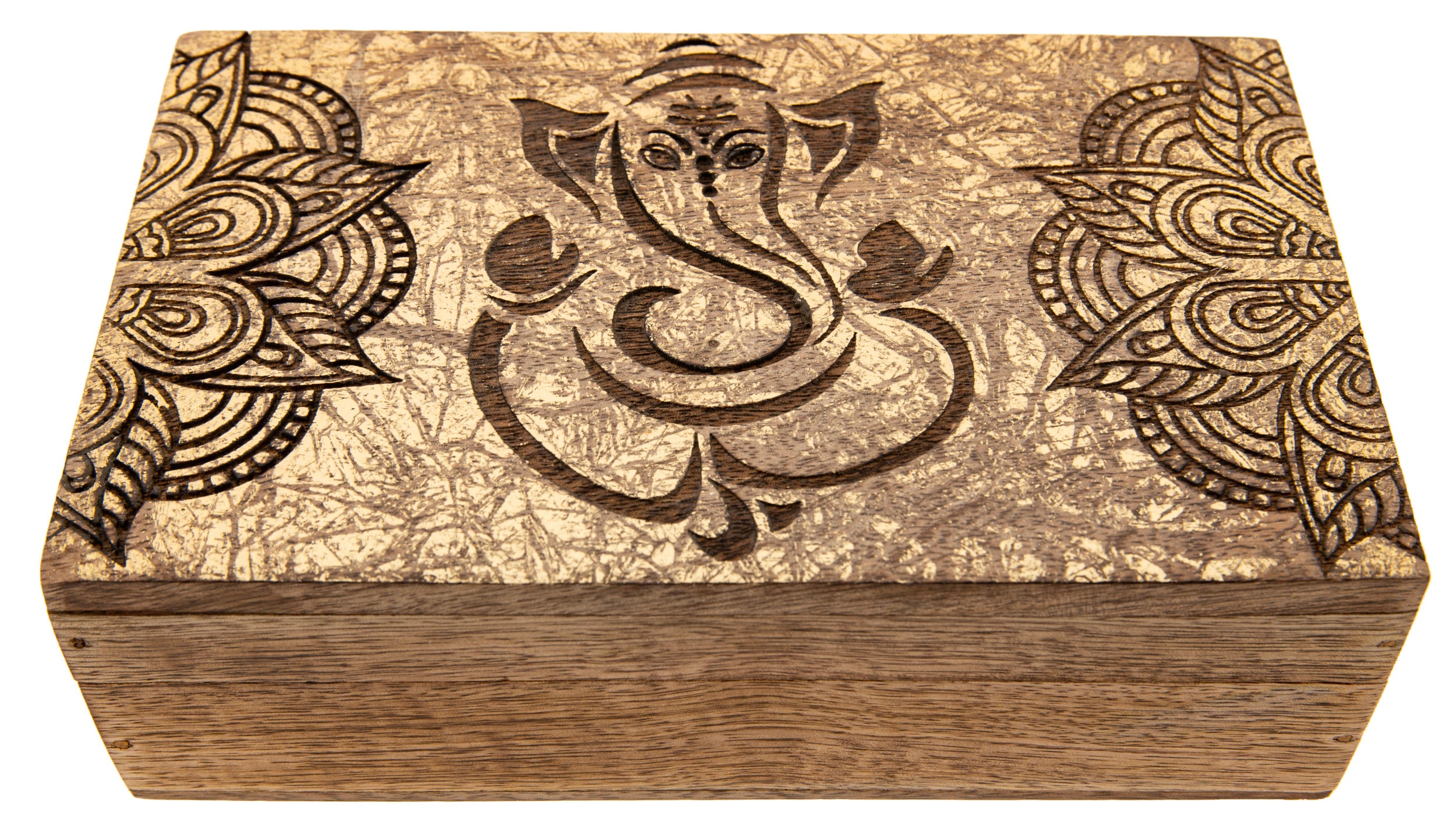 Ganesha - Holzbox - Goldverzierung