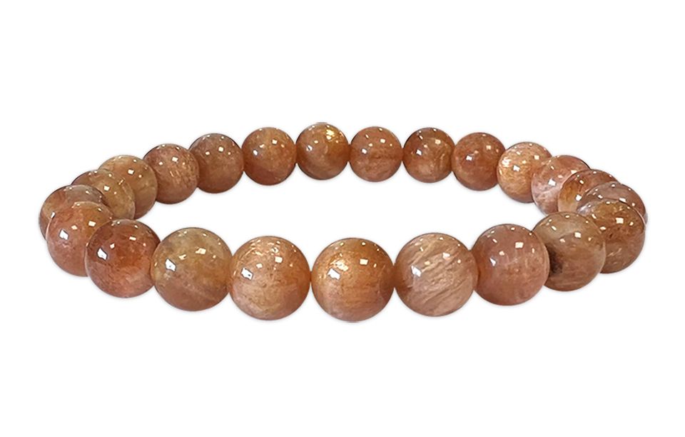 Goldenes Sonnenstein - AA Qualität - Perlenarmband 8 mm