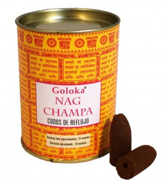 Goloka - Nag Champa - Backflow Cones - Rückfluss Räucherkegel 24 St.