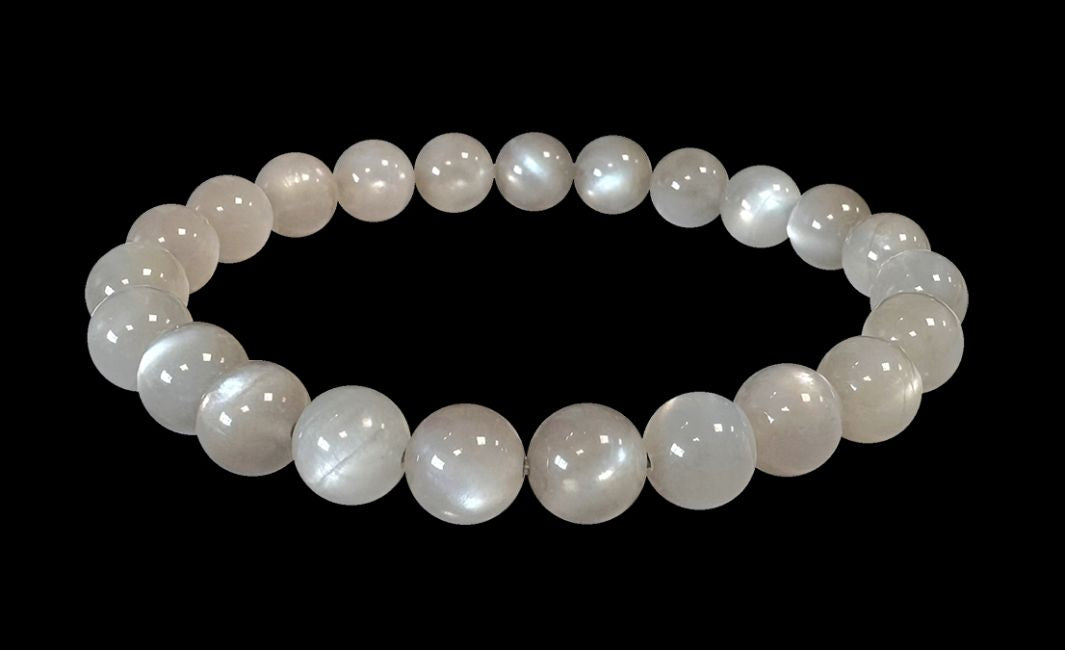 Graues Mondstein - AAA Qualität - Perlenarmband 8 mm