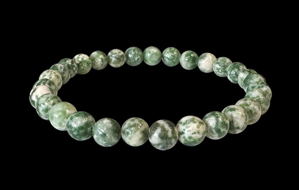 Grüner Jade - AB Qualität - Perlenarmband 6 mm