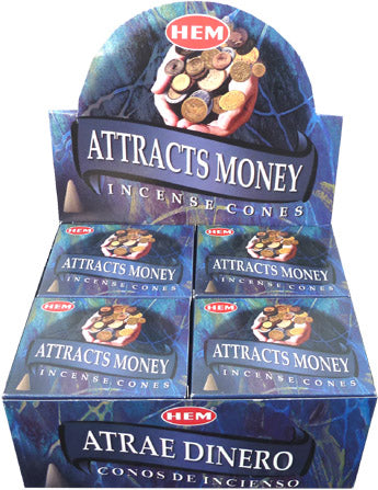 HEM - Attracts Money (Geld anziehend) - Räucherkegel ca. 16 g