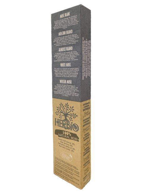 Herbio - White Musk (Weißer Moschus) - Räucherstäbchen ca. 20 g