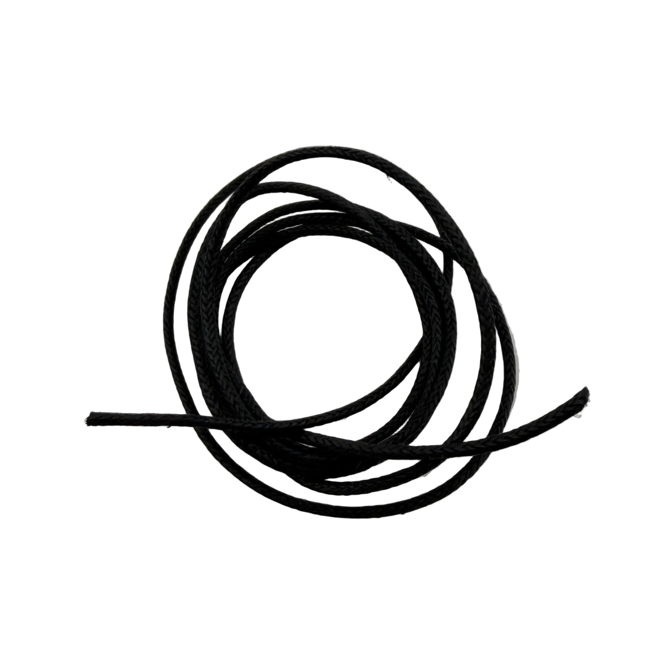 Baumwollband - schwarz – 1 m (Ø ca. 1,5 mm)