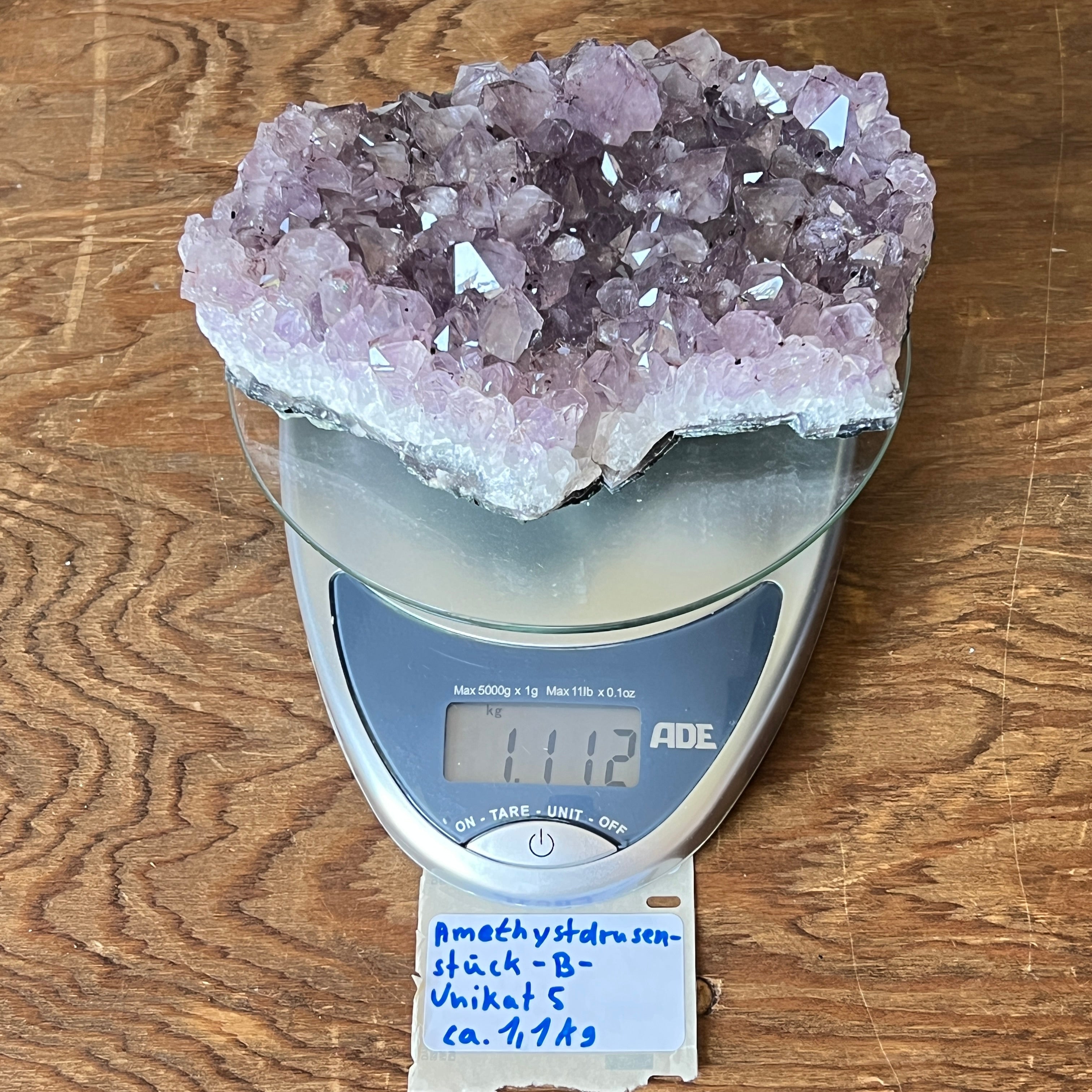 Amethystdrusenstück – B-Qualität – Brasilien – Unikat 05 (ca. 1,1 kg)