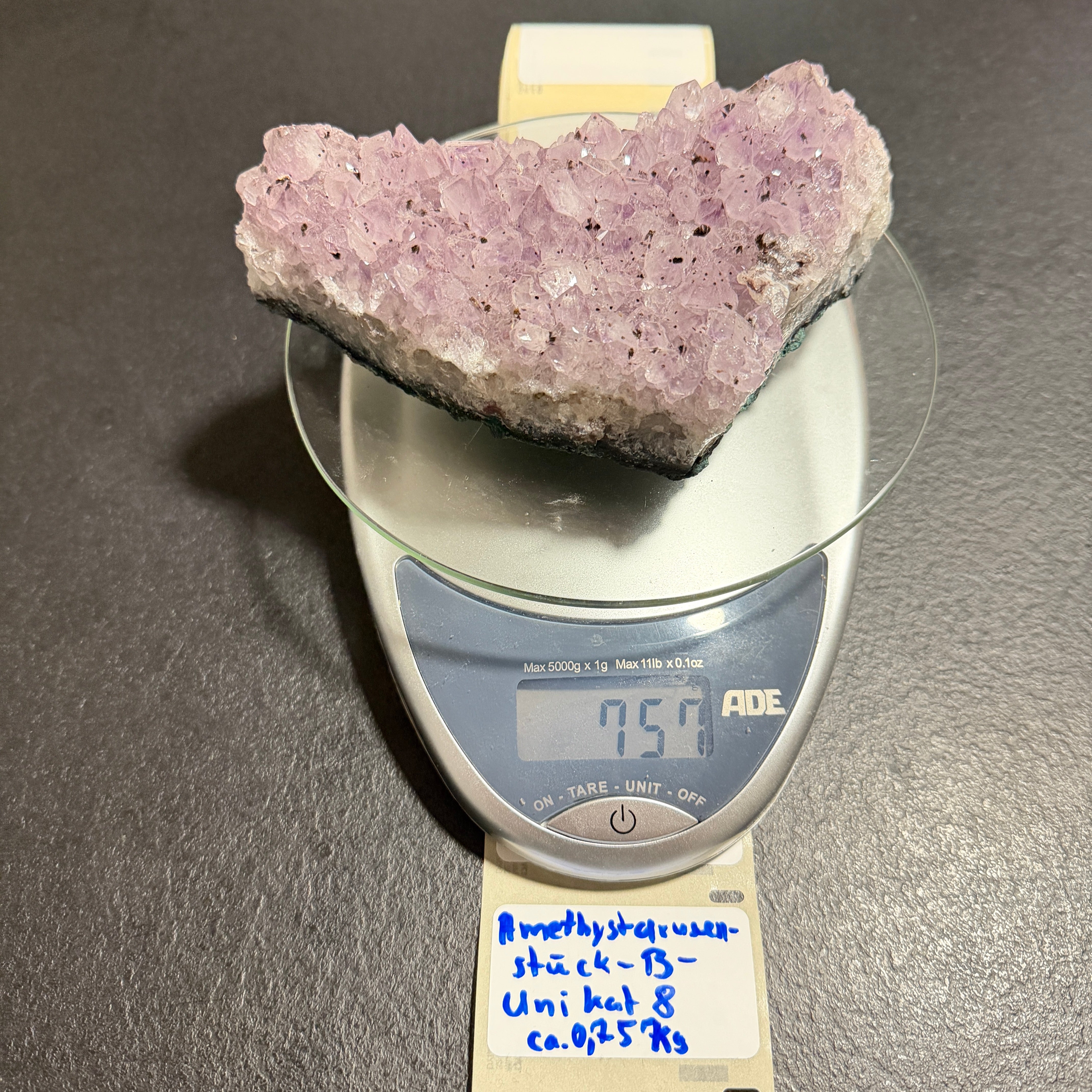 Amethystdrusenstück – B-Qualität – Brasilien – Unikat 08 (ca. 0,75 kg)