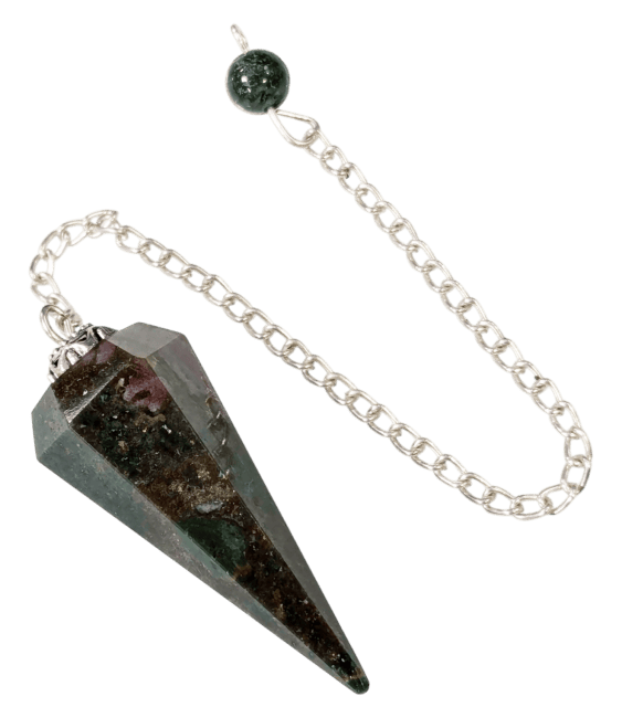 Indischer Achat Pendel – Schutz & Balance – 6-Kant konisch (A-Qualität) – ca. 35×20 mm