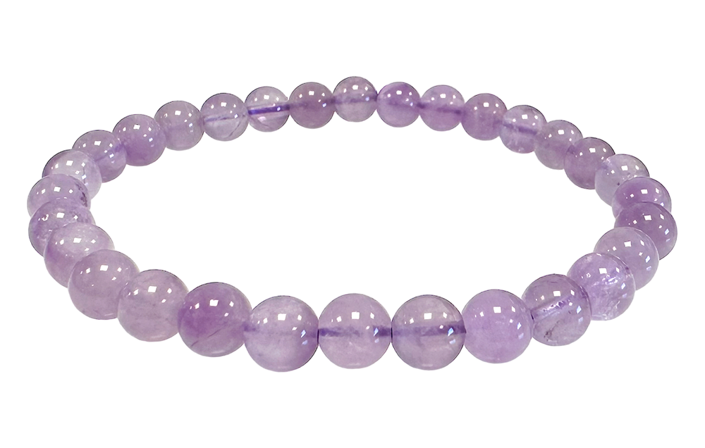 Klares Amethyst - A Qualität - Perlenarmband 5,5-6,5 mm