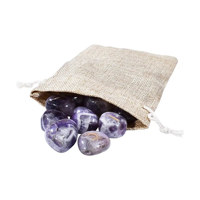 Lapis Vitalis® - Runenorakel Amethyst – Set in Metall-Geschenkdose (mit Anleitung)