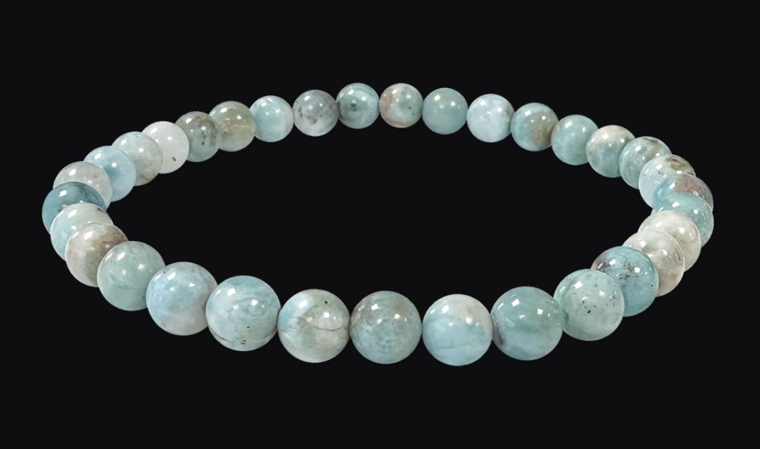 Larimar - A Qualität - Perlenarmband 5-6 mm