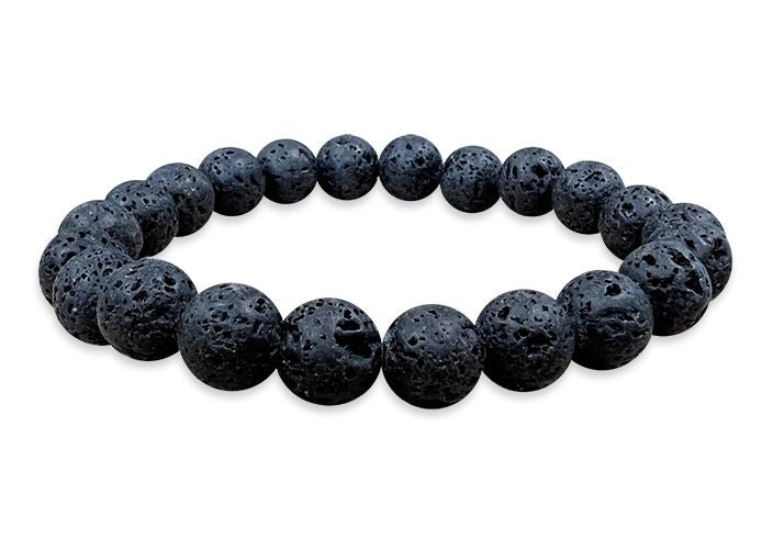 Lavastein - AB Qualität - Perlenarmband 8 mm