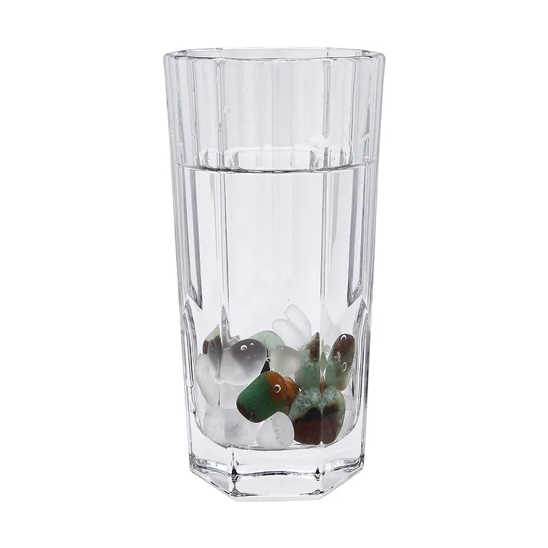 Loslassen – Lapis-Vitalis - Wassersteine Chrysopras & Bergkristall ca. 100 g in Pappschachtel
