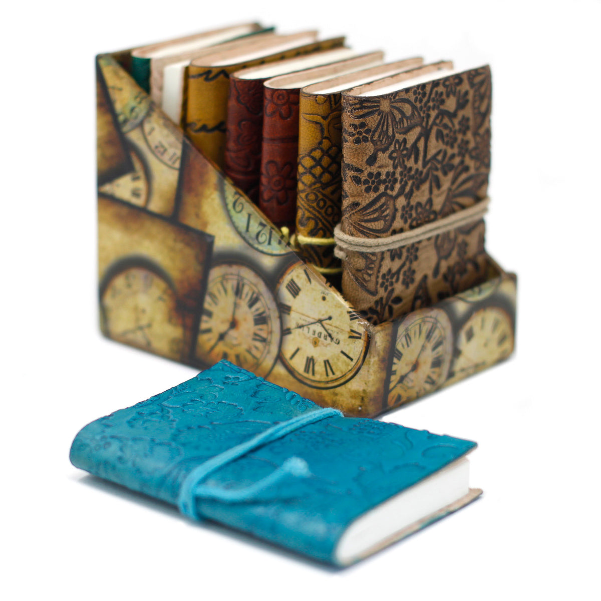 Mini-Ledernotizbücher versch. Designs ca. 10x7,5 cm