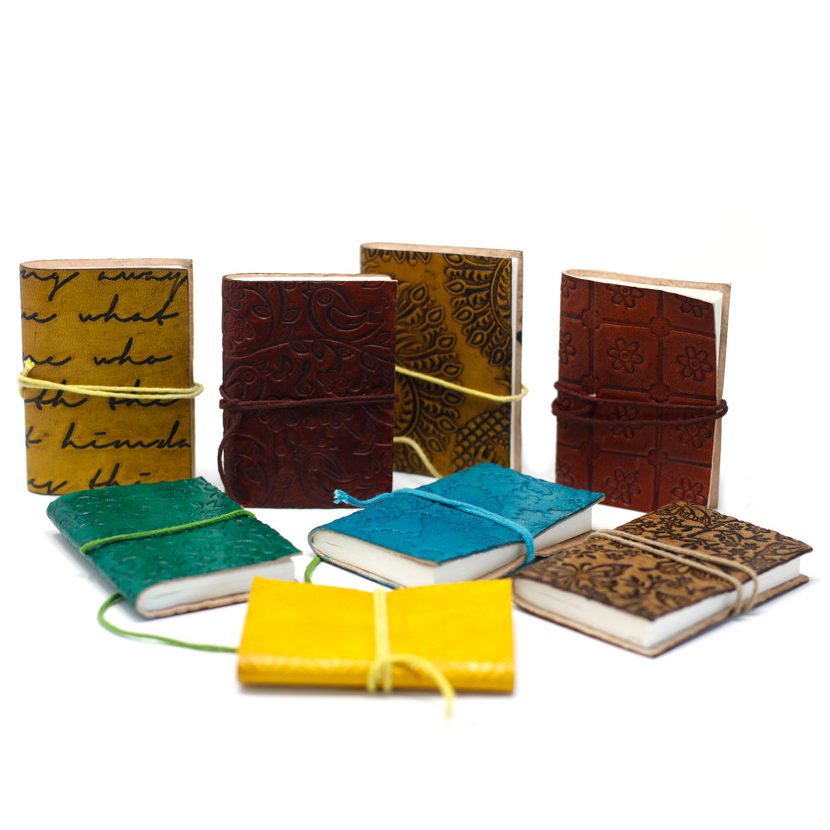 Mini-Ledernotizbücher versch. Designs ca. 10x7,5 cm