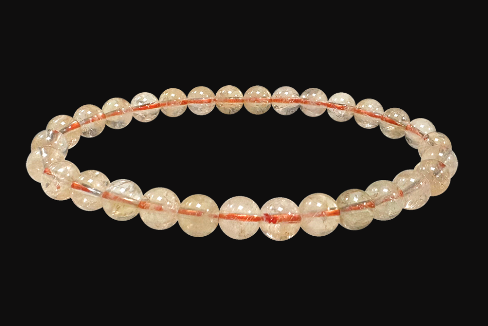 Natürlicher Citrin - AB Qualität - Perlenarmband 6 mm