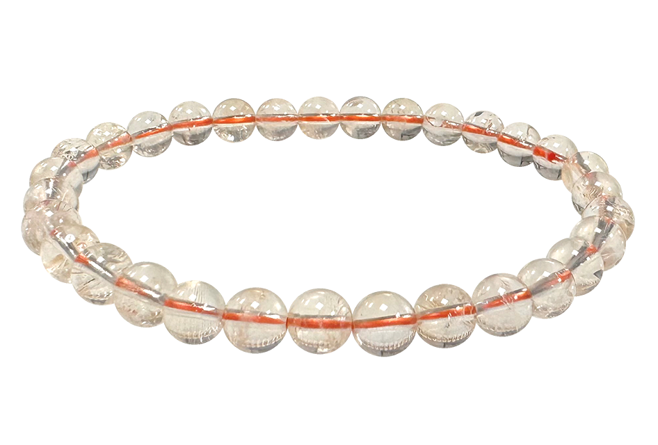 Natürlicher Citrin - A Qualität - Perlenarmband 6 mm