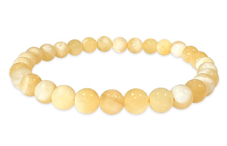 Orangencalcit - AB Qualität - Perlenarmband 6 mm