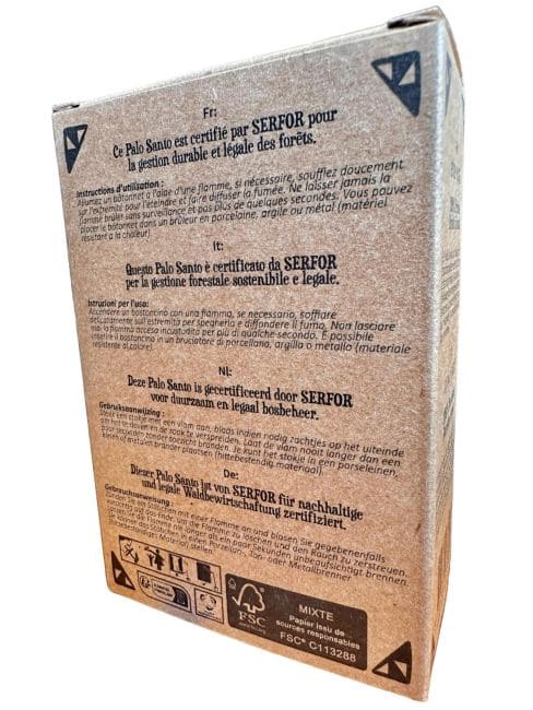 Terra - Palo Santo Heiliges Holz aus Peru – Natürliches Räucherwerk (70g Schachtel, ca. 7–10 Stäbchen)