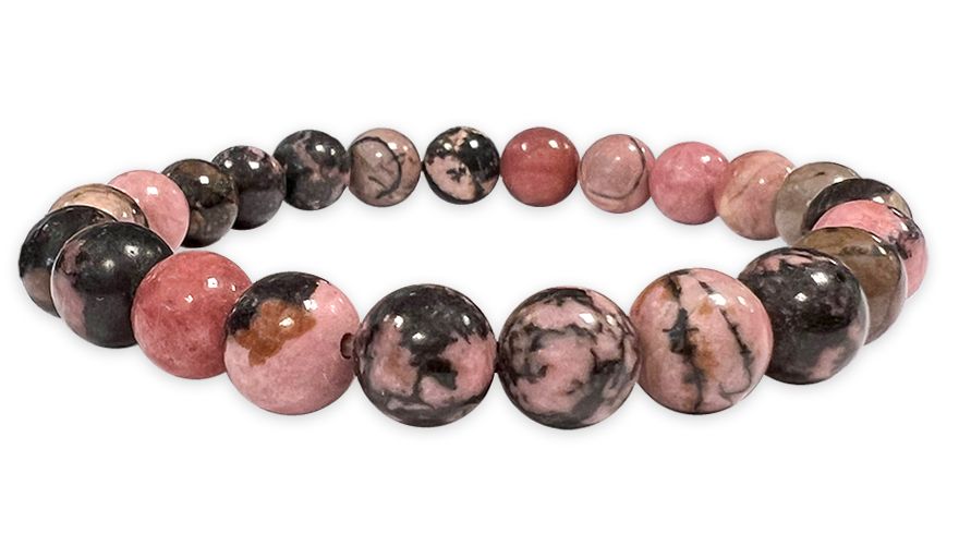 Rhodonit - AB Qualität - Perlenarmband 8 mm