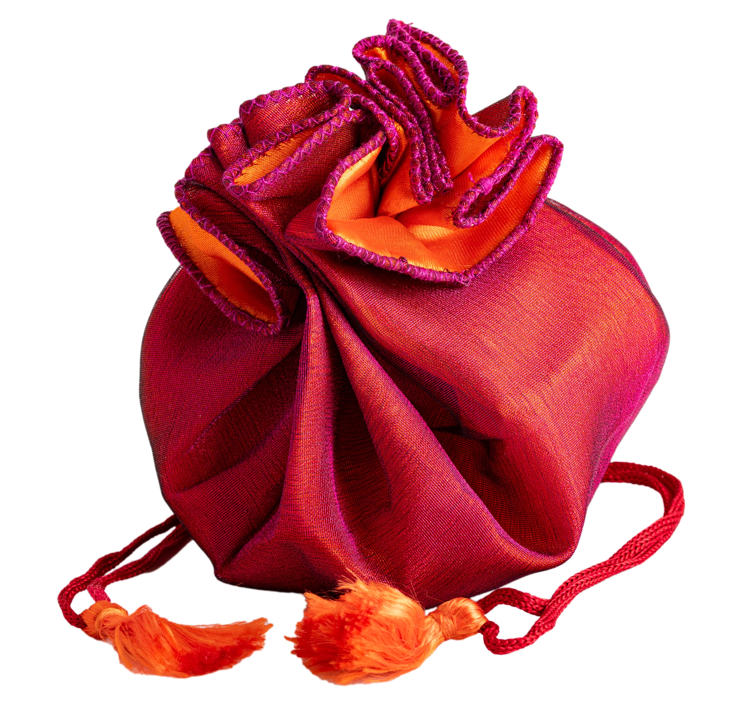 Rosen Beutel Fuchsia / Orange ø 13 cm