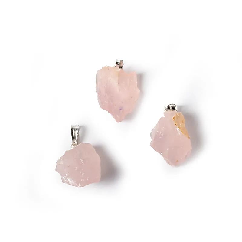 Rosenquarz - Roh - Edelsteinanhänger ca. 2,5 cm