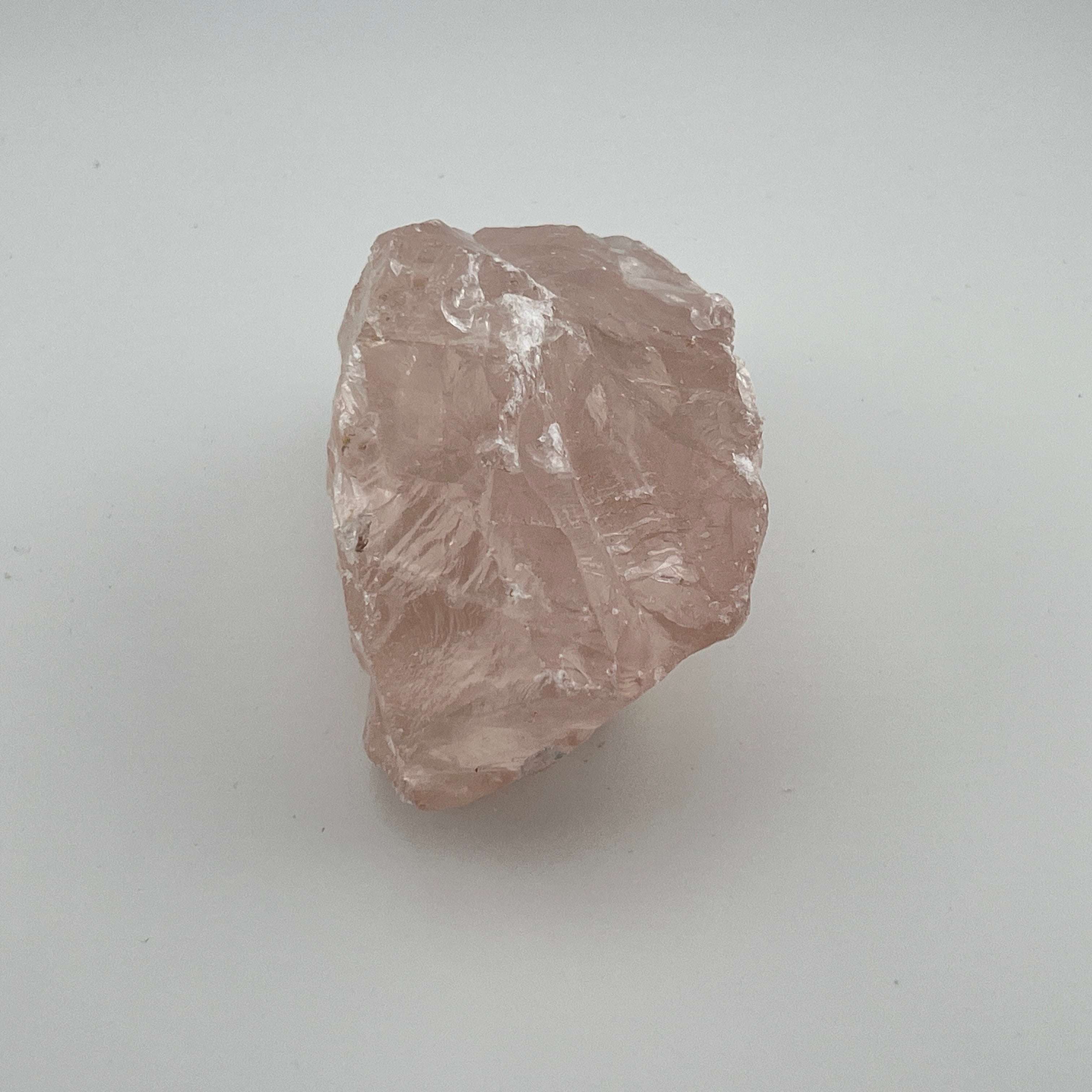 Rosenquarz - Rohsteinbrocken - Liebe und Harmonie - Unikat 20 - ca. 0,5 kg - Maße: 11 x 7 x 6 cm - Sehr Gute Qualität aus Madagaskar