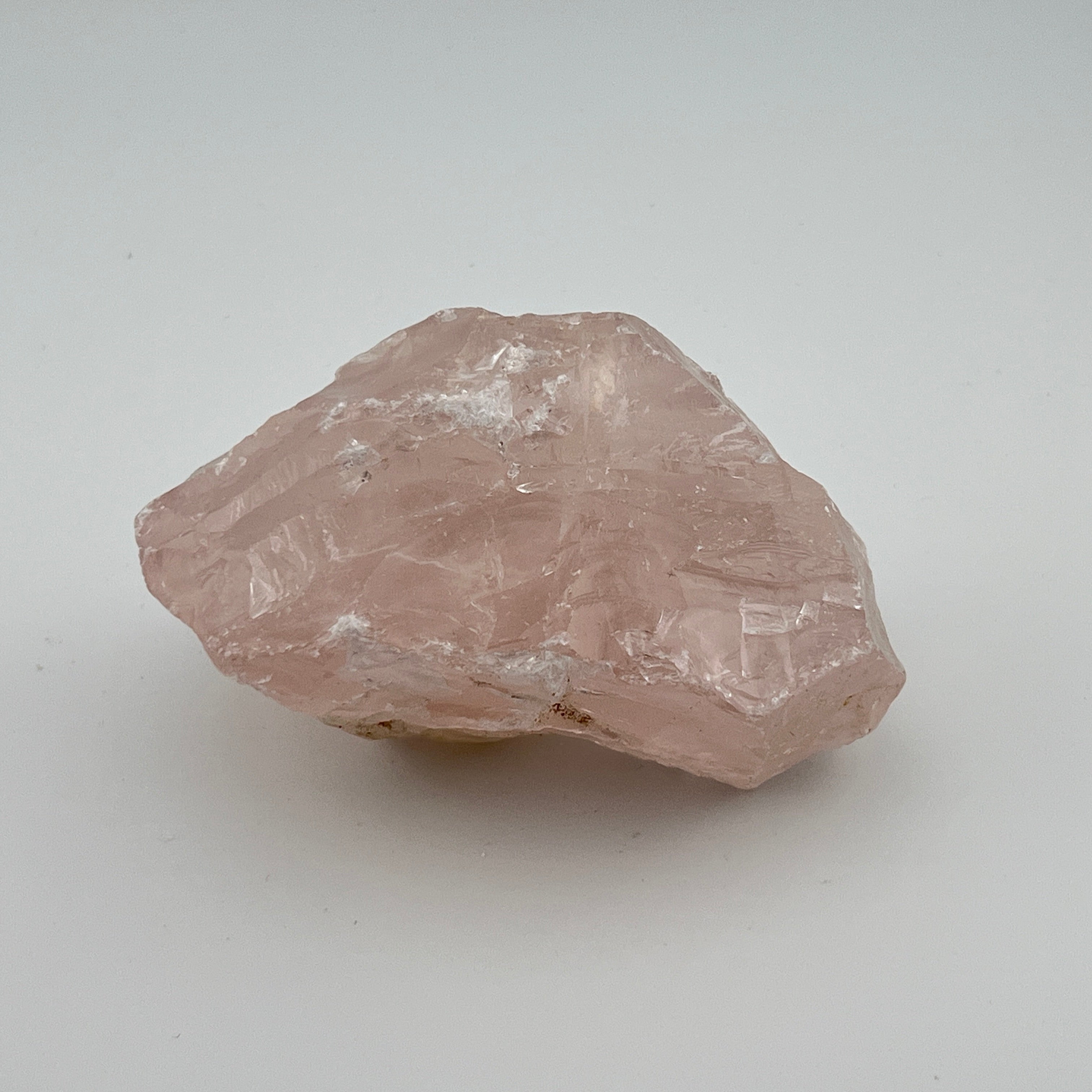 Rosenquarz - Rohsteinbrocken - Liebe und Harmonie - Unikat 20 - ca. 0,5 kg - Maße: 11 x 7 x 6 cm - Sehr Gute Qualität aus Madagaskar