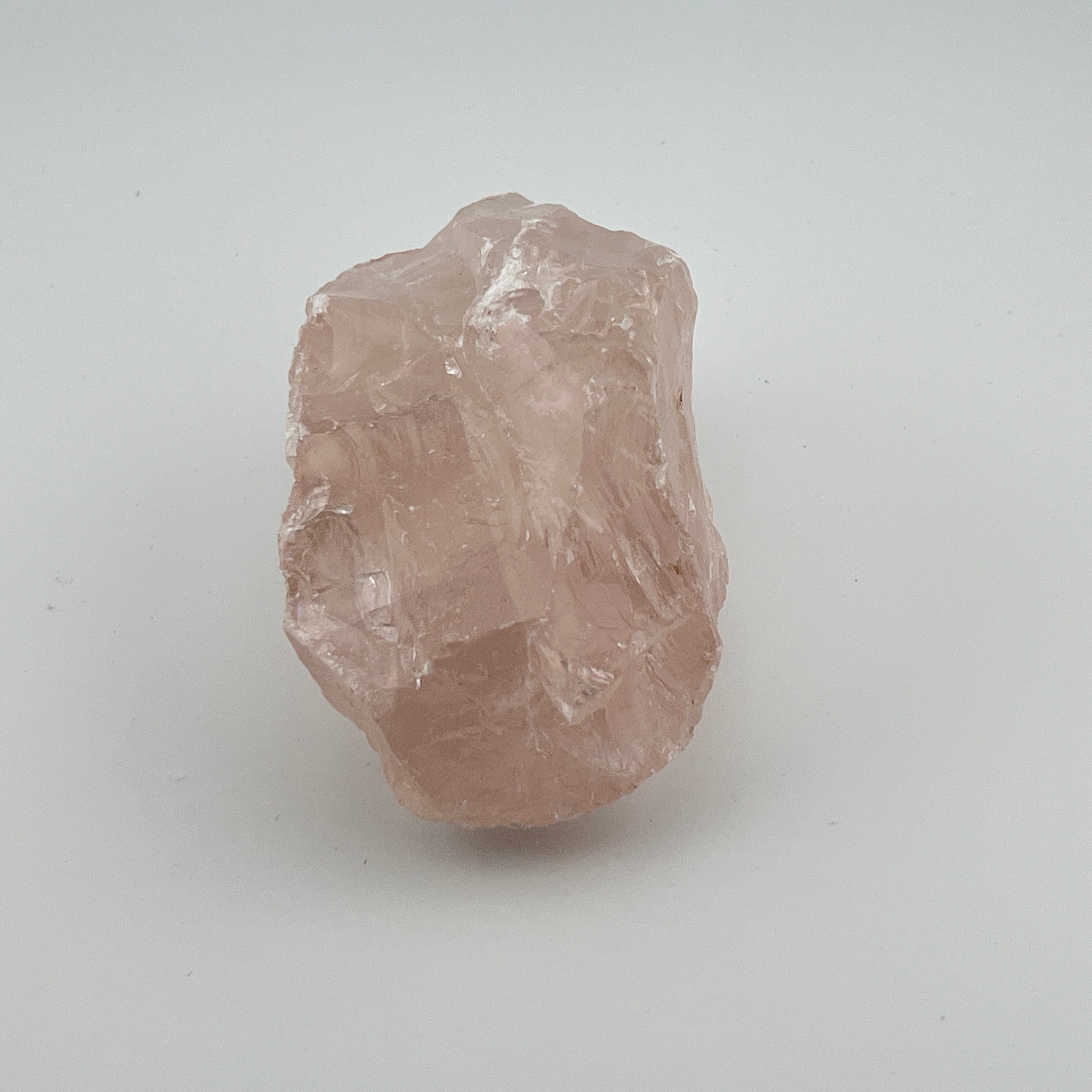 Rosenquarz - Rohsteinbrocken - Liebe und Harmonie - Unikat 20 - ca. 0,5 kg - Maße: 11 x 7 x 6 cm - Sehr Gute Qualität aus Madagaskar