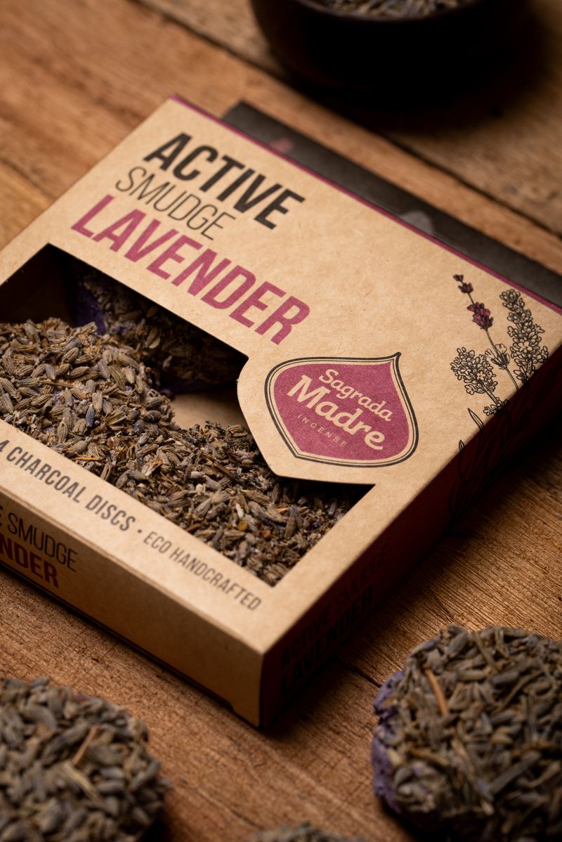 Sagrada Madre - Defumación Activada - Aktiv-Räuchertabletten Lavendel