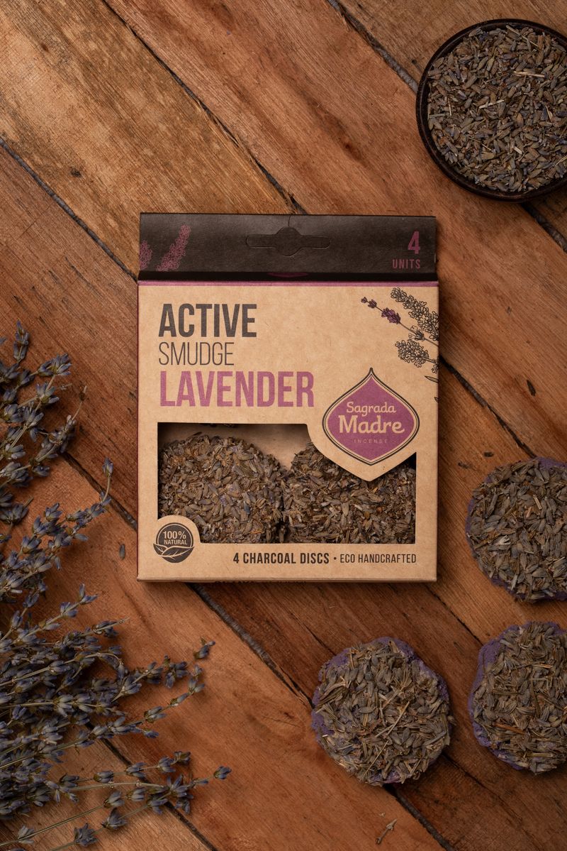 Sagrada Madre - Defumación Activada - Aktiv-Räuchertabletten Lavendel