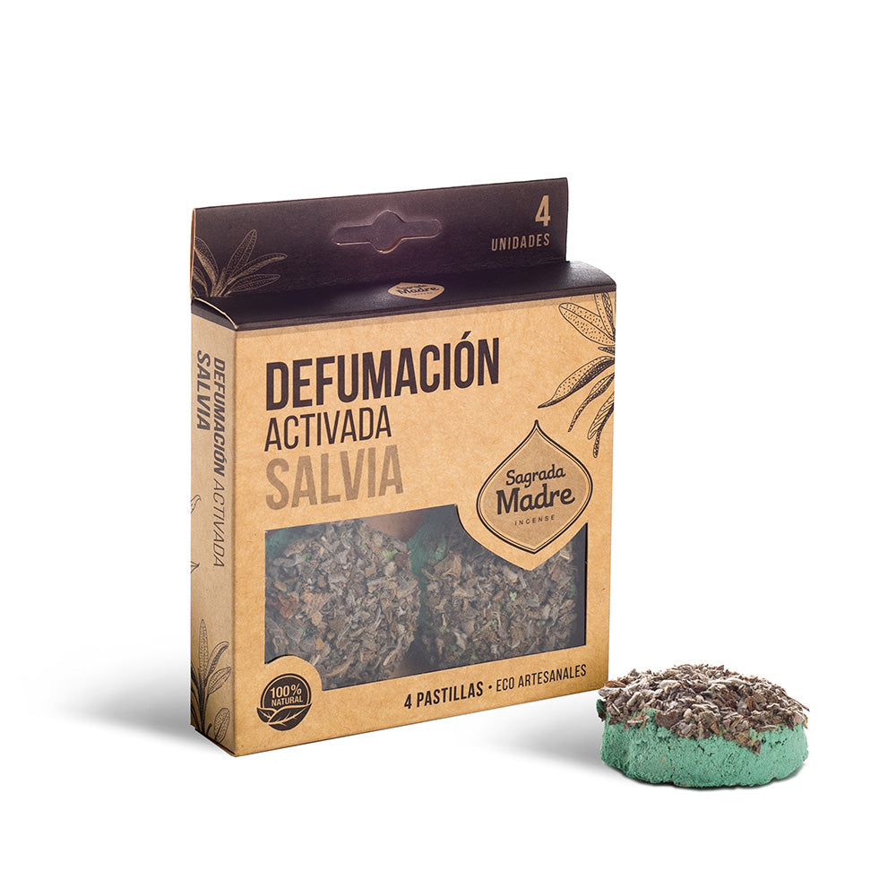 Sagrada Madre - Defumación Activada - Aktiv-Räuchertabletten Weißer Salbei