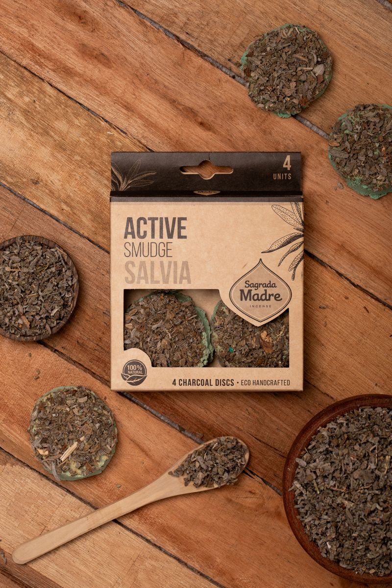 Sagrada Madre - Defumación Activada - Aktiv-Räuchertabletten Weißer Salbei