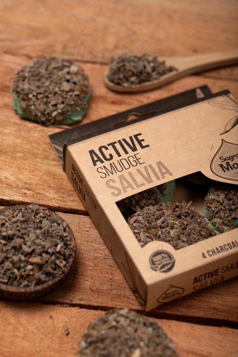 Sagrada Madre - Defumación Activada - Aktiv-Räuchertabletten Weißer Salbei