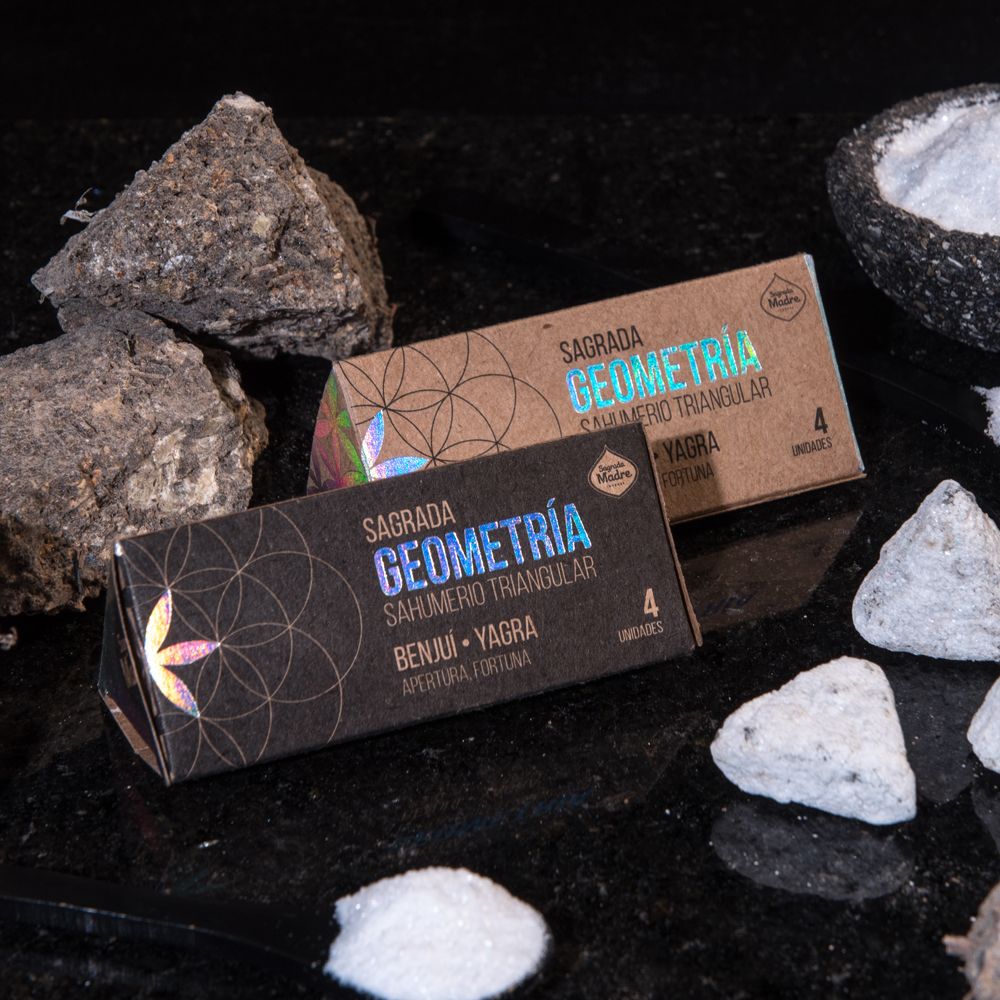 Sagrada Madre - Sacred Geometry - Dreieck-Räucherkegel - Benzoe & Yagra