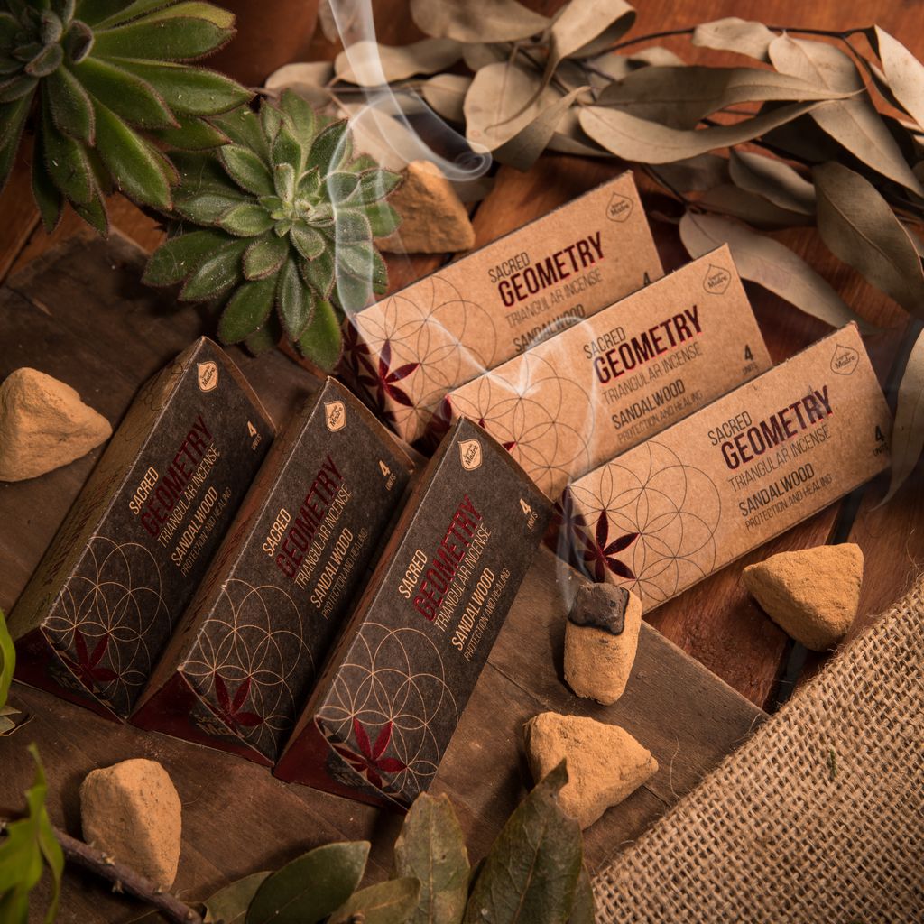 Sagrada Madre - Sacred Geometry - Dreieck-Räucherkegel - Sandelholz
