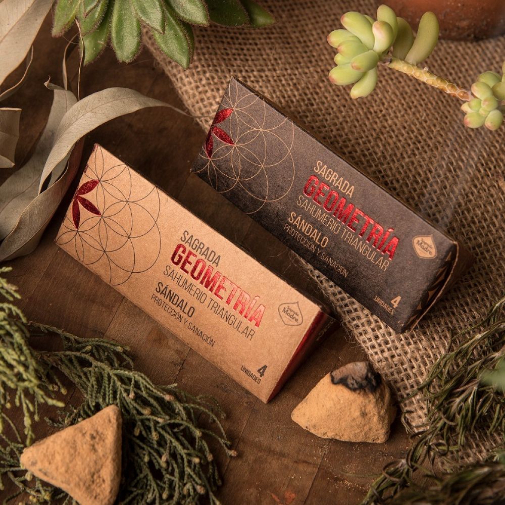 Sagrada Madre - Sacred Geometry - Dreieck-Räucherkegel - Sandelholz