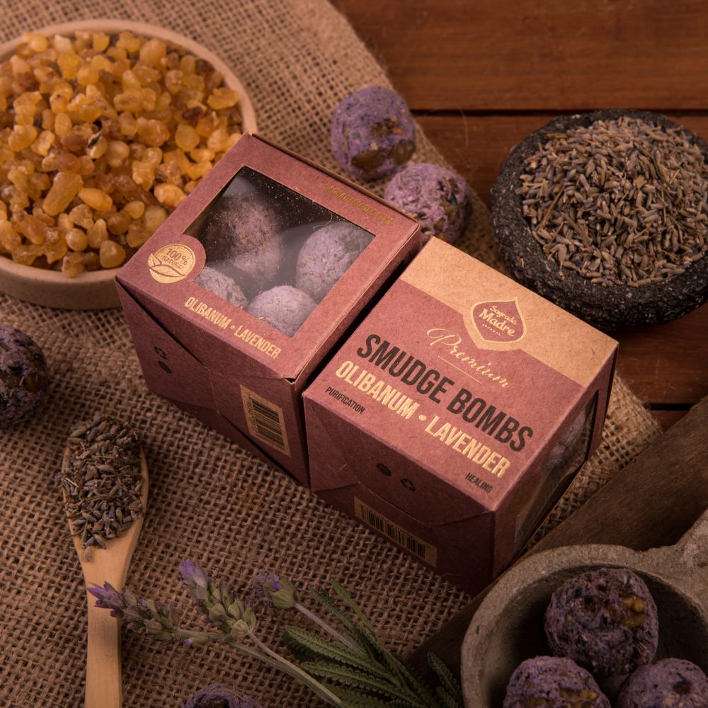 Sagrada Madre - Premium Smudge Bomb - Olibanum & Lavendel ca. 65 g