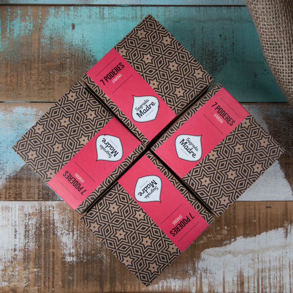 Sagrada Madre – Bomba Carbón - Aktiv-Räucherkohle - 7 Kräfte - 12 Stk.