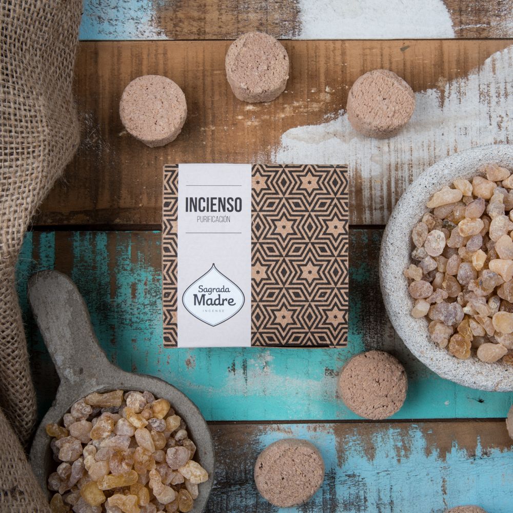 Sagrada Madre – Bomba Carbón - Aktiv-Räucherkohle - Weihrauch - 12 Stk.