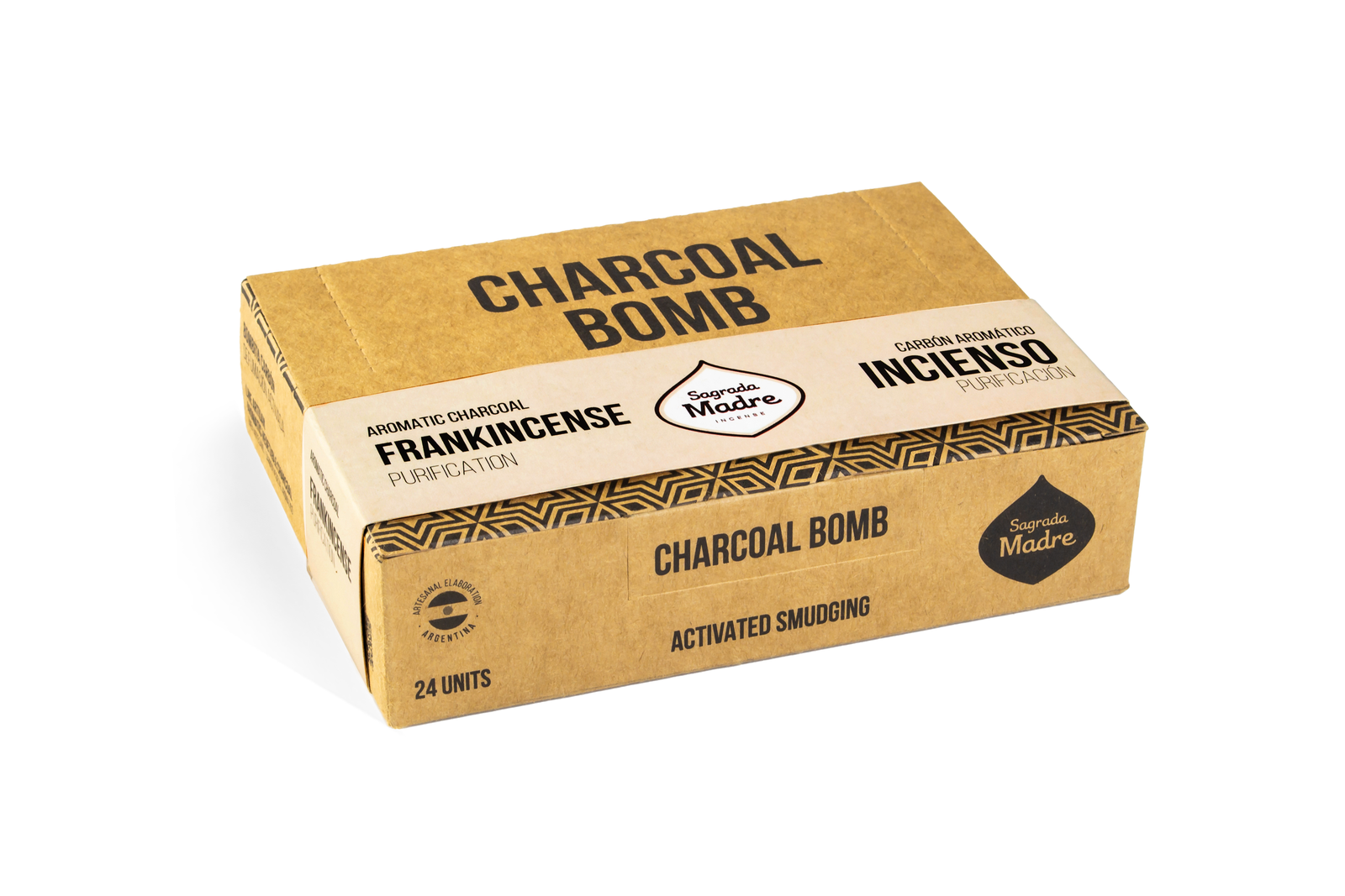 Sagrada Madre – Bomba Carbón - Aktiv-Räucherkohle - Weihrauch - 24 Stk.