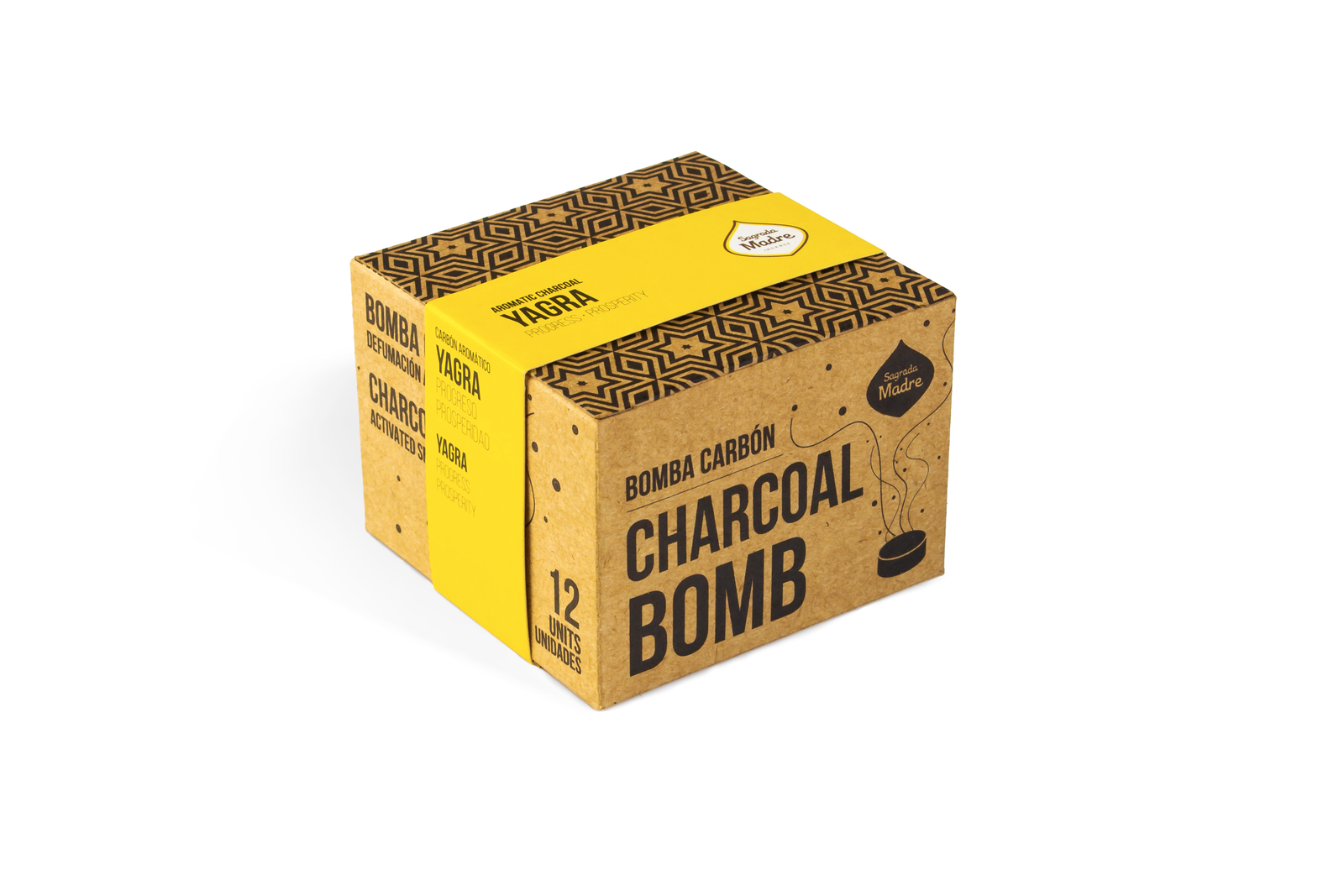 Sagrada Madre – Bomba Carbón - Aktiv-Räucherkohle - Yagra - 12 Stk.